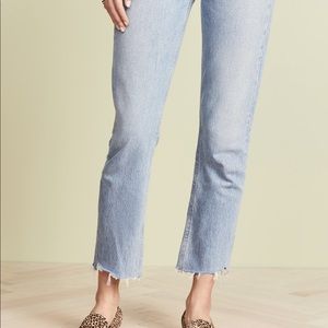 Agolde Riley high rise straight crop jeans